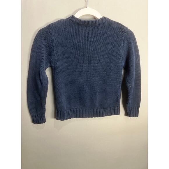 Vintage Unisex Kids Polo Ralph Lauren Navy American Flag Sweater Sz Small 6 - Picture 13 of 16